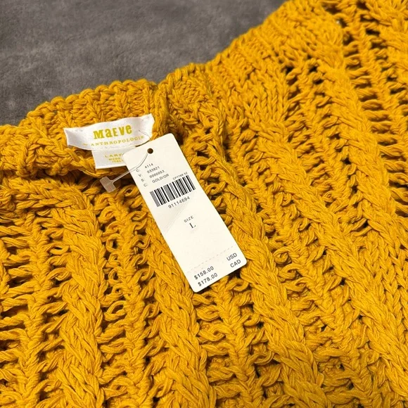 ✨ Anthropologie Asymmetrical Open-Stitch Muscle Sweater Vest - Picture 10 of 11